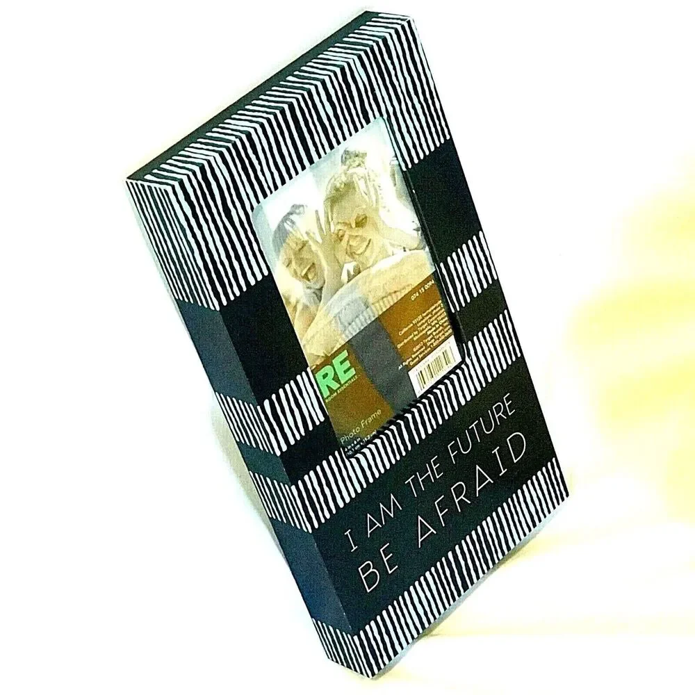 Room Essentials Photo Box Frame NEW 4 x 6 RE I Am The Future BE AFRAID Turquoise